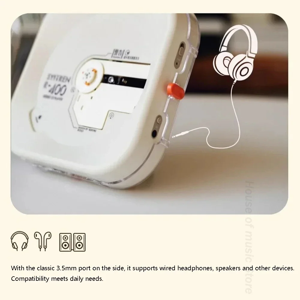 Reproductor de CD portátil R400 HIFI, Album Walkman con Bluetooth 5,3, de alta calidad, con batería integrada de alta capacidad de 2000mAh - imagen 5