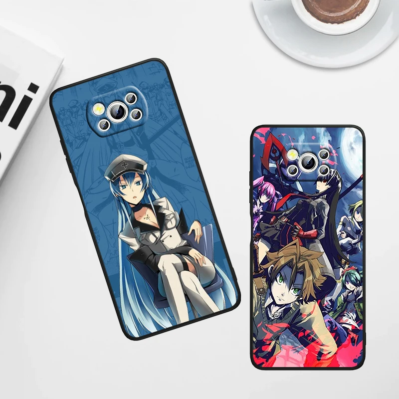 Akame Ga Kill para Xiaomi Poco X6 X5 X4 X3 F4 F3 NFC M6 M5 M4 GT S Pro 4G 5G C65 funda de teléfono suave negra - imagen 2