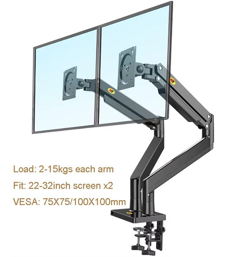 NB G32 Soporte Dual Monitor Brazo Gas 22-32" Ajustable Ergonómico - imagen 5