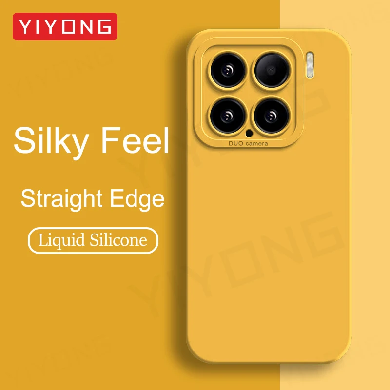 Funda Mi15 YIYONG Original de silicona líquida suave para Xiaomi 15 Pro Mi 14 Xiomi Mi14 Ultra Xiaomi15 fundas de teléfono Global