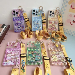 Pika Poke funda con correa para muñeca ornamento para Samsung Galaxy A01 A11 A31 A41 A21s A20s A51 A71 A72 A12 A52 A32 A42 A02s A22 A03s