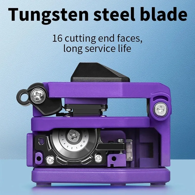 Cuchilla de fibra de S-6C púrpura, cuchillo de fibra óptica FTTH, cuchillo de corte de Cable de fibra óptica, conexión en frío, cortador de fibra óptica termofusible - imagen 5