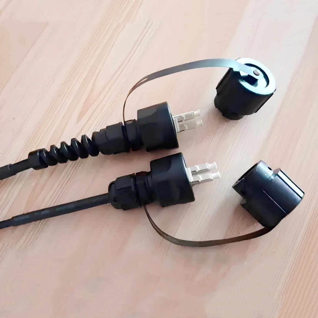 Cable de conexión blindado 2C monomodo OM3 LC-LC 150M-300M ODVA-LC LC conector impermeable 5mm DX TPU puente de fibra óptica 2 núcleos 200M - imagen 5