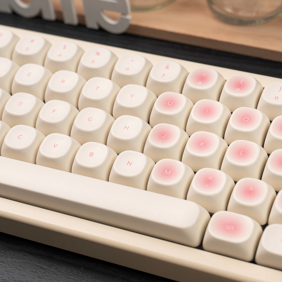 Teclas PBT de perfil MOA rosa de 123 teclas, subteclas de tinte aduanero para teclado mecánico para juegos Cherry MX Switch 61/87/104 - imagen 3