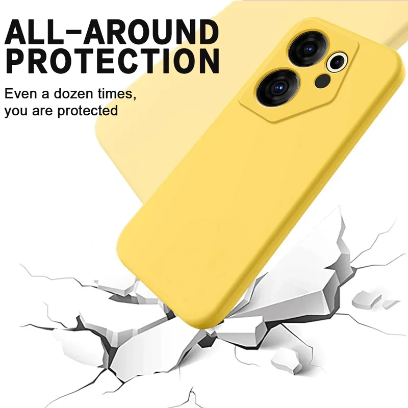 Funda de teléfono protectora de silicona líquida a prueba de golpes para Tecno Camon 20 Pro / 20 Premier, ELVEV, con capa de tela de microfibra - imagen 3