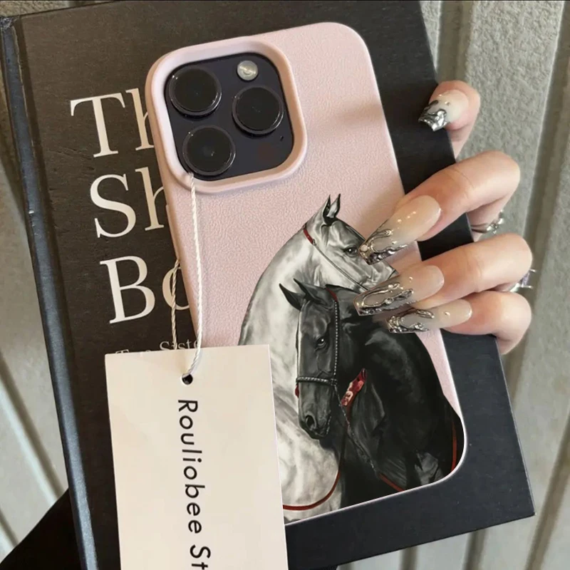 Funda de teléfono con diseño de caballo de pareja creativa para Xiaomi Mi 15T 14T 13T Pro 15 14 13 Poco F7 F5 X5 X6 M6 X7 Pro 5G 4G - imagen 5