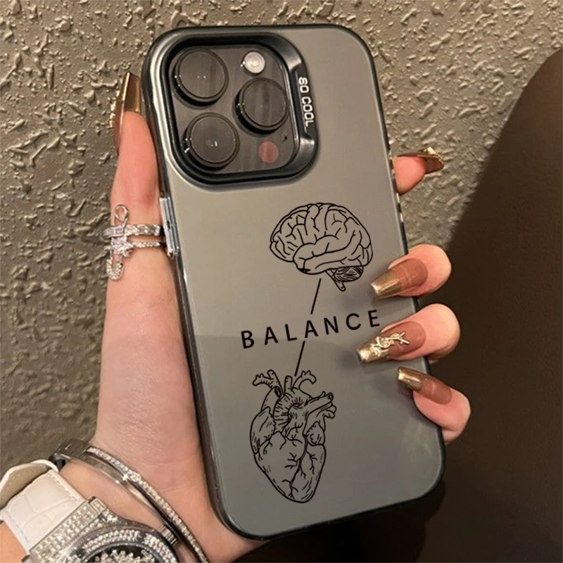 Funda de teléfono electrochapada cerebral en forma de corazón para Samsung Galaxy S25 Ultra S24 Plus S23 FE S22 S21 A06 A16 A23 A26 A34 A55 - imagen 4