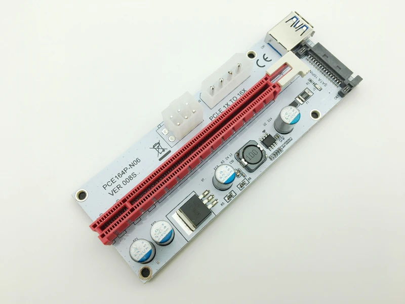 Riser-tarjeta adaptadora USB 3,0 de 60cm, Cable de datos para minería BTC, Bitcoin, Antminer, Blanco 008S NGFF M.2 PCIE PCI-E 1X 2X 4X 8X 16X - imagen 4