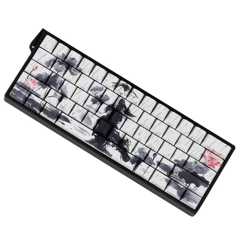 R53C Teclas flores lluvia resistentes desgaste con lado impreso para decoración teclados juegos - imagen 5