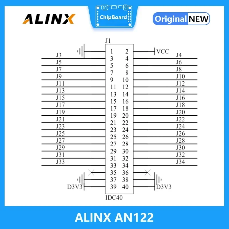 ALINX AN122: Módulo adaptador de cámara de fila de espaciado de 40 pines y 2,54 mmAlinx - imagen 5