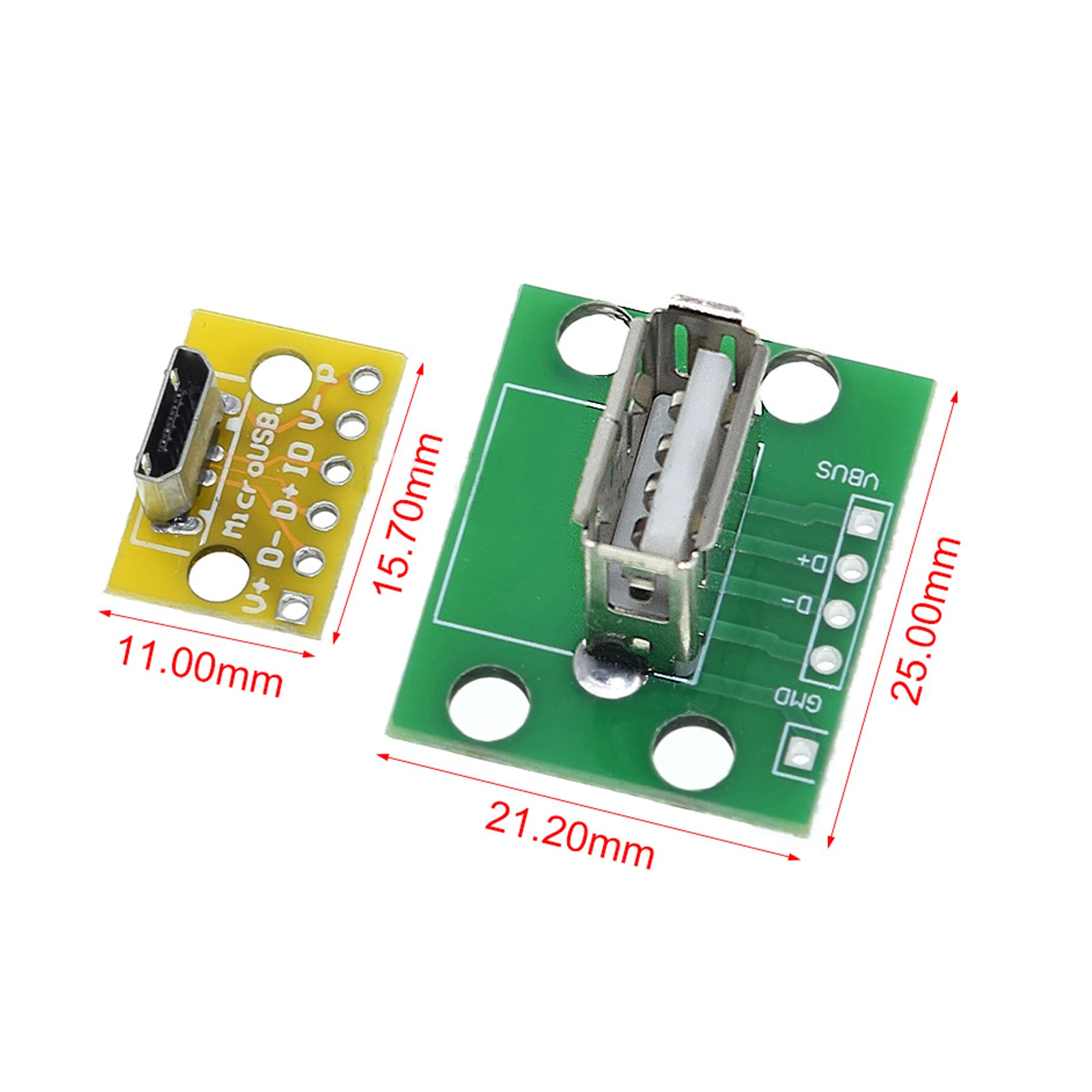 10 Uds. Enchufes hembra Micro Usb Vertical prueba 2,0 cabeza hembra un conector adaptador de placa Pcb para adaptadores de Cable de datos - imagen 2