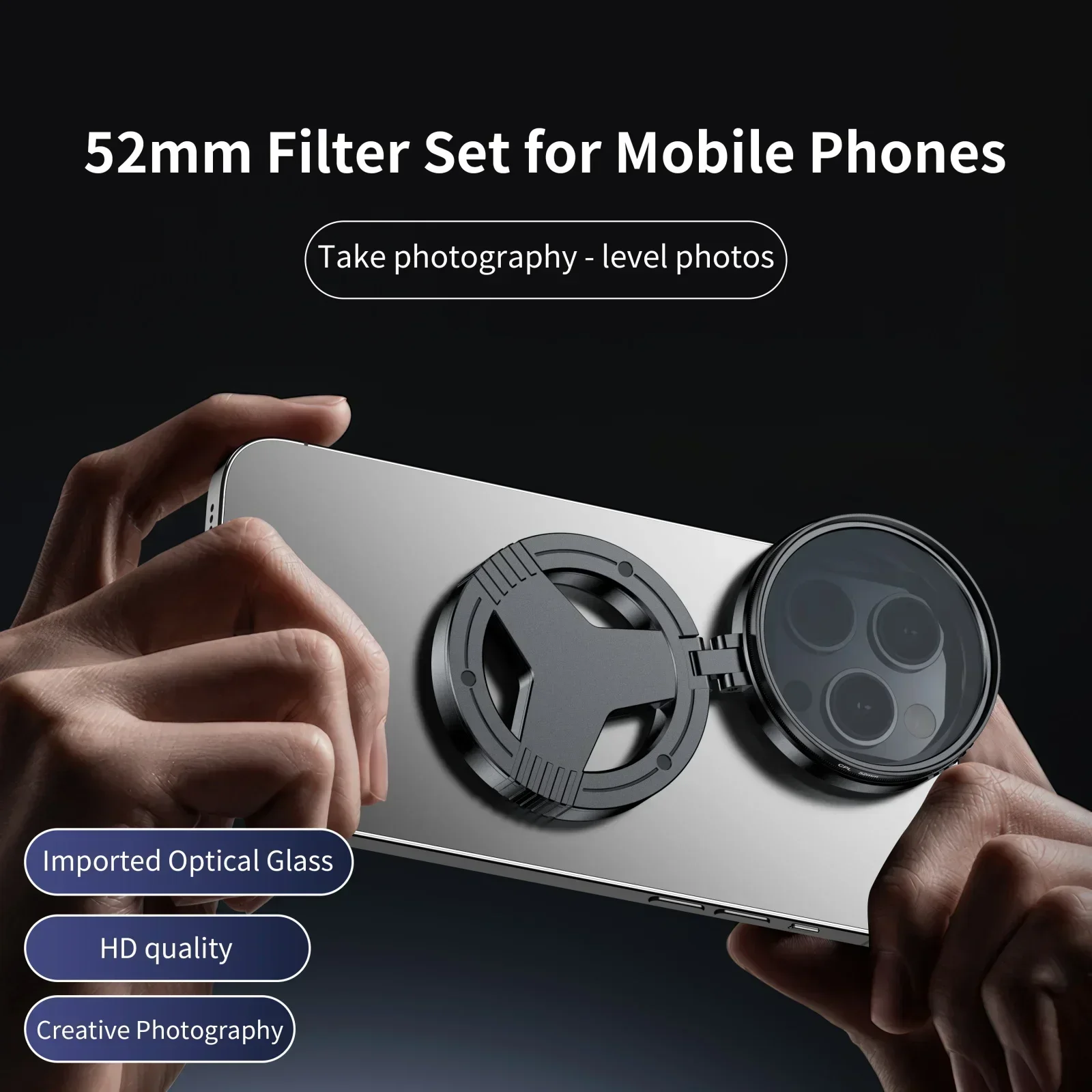 Filtro CPL de 52MM, lente de cámara de teléfono Circular, filtro polarizador Universal, Clip magnético para Magsafe IPhone 16 15 Samsung Google