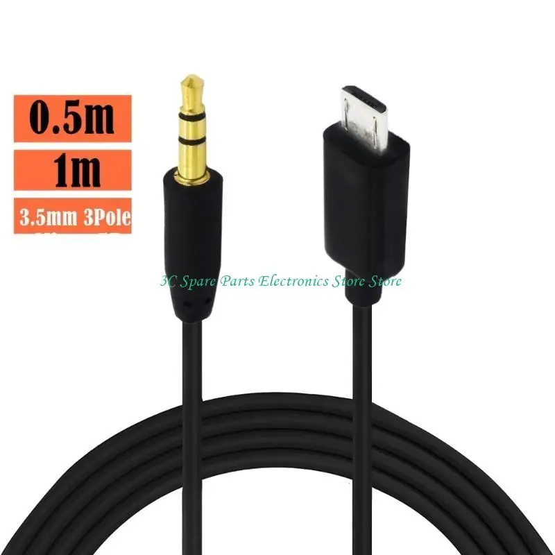 DurabilidadMicros USB a audio de 3,5 mm Cable auxiliar para coche para i9500 i9600 NOTA2 N7100 para entrada auxiliar de automóvil y altavoces portátiles - imagen 3
