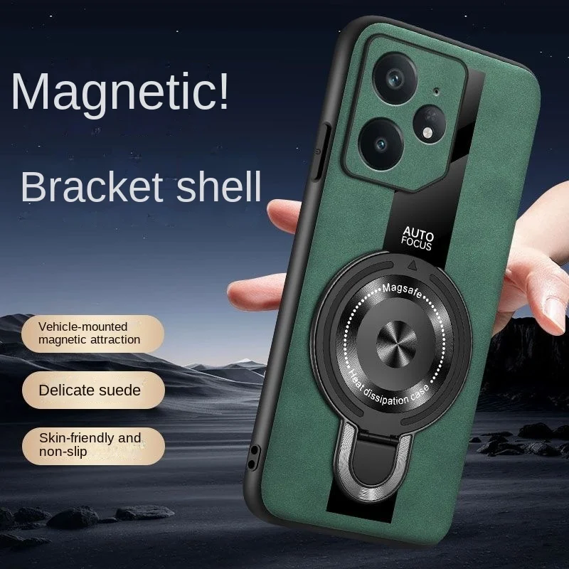 Para oppo realme neo 7 se gt 7 pro Find x8 ultra x8s plus funda dura de piel de oveja con anillo funda trasera magnética para realme neo7 - imagen 3