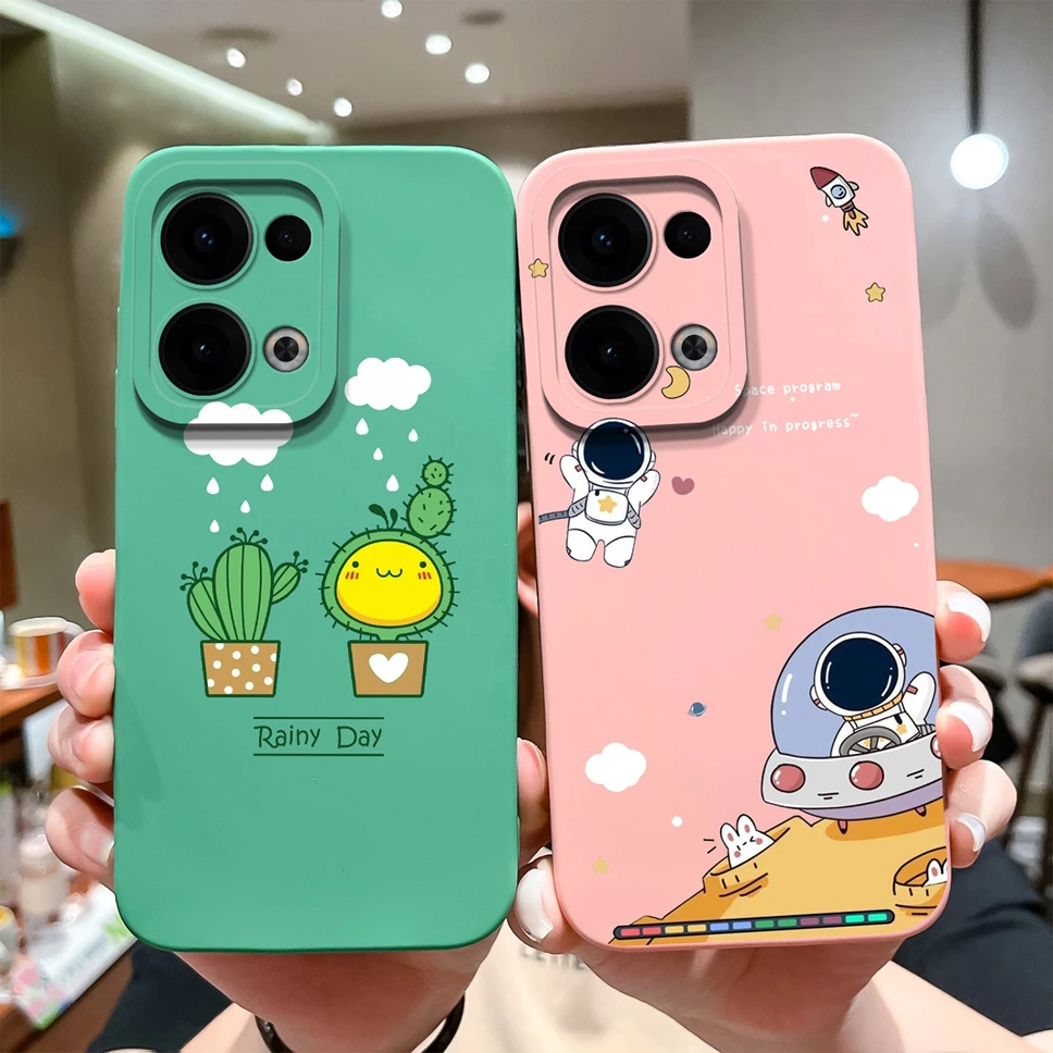 Funda para Oppo Reno 13 Pro 5G Capa lindo patrón de dibujos animados Funda protectora trasera de silicona para Oppo Reno13 Reno13Pro 5G Funda Coque