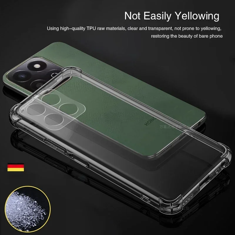 Funda de Airbag transparente Original para Honor X7 X7A X7B X7C protección Global de borde suave bolsa de aire de lujo Anti caída teléfono Funda armadura - imagen 3