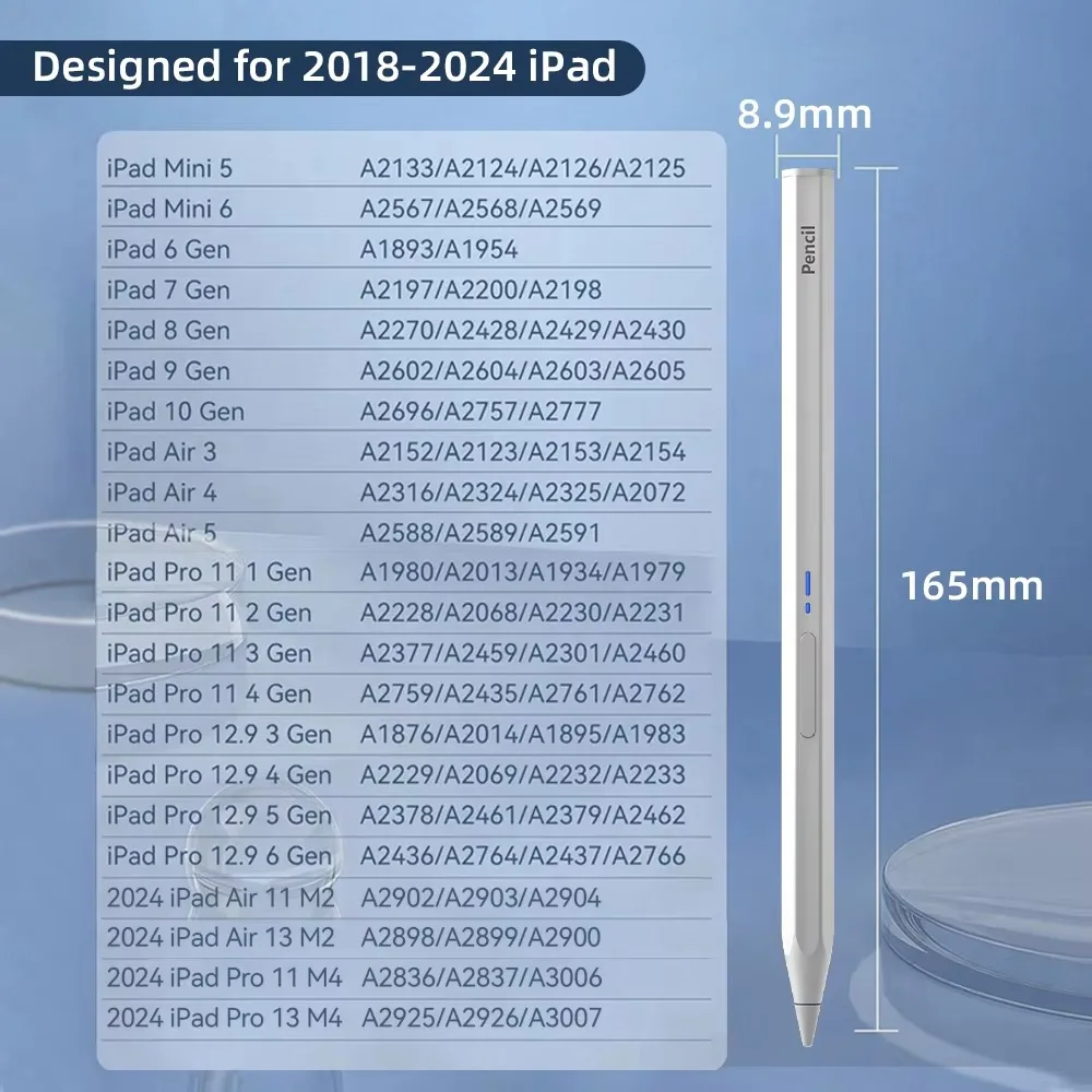Para iPad lápiz óptico 2018-2025 iPad Air 6 M2 Pro 13 M4 M3 Apple lápiz para 7/8/9/10th Pro 11 12,9 Air 4 5 Mini 6 lápiz para tableta - imagen 2