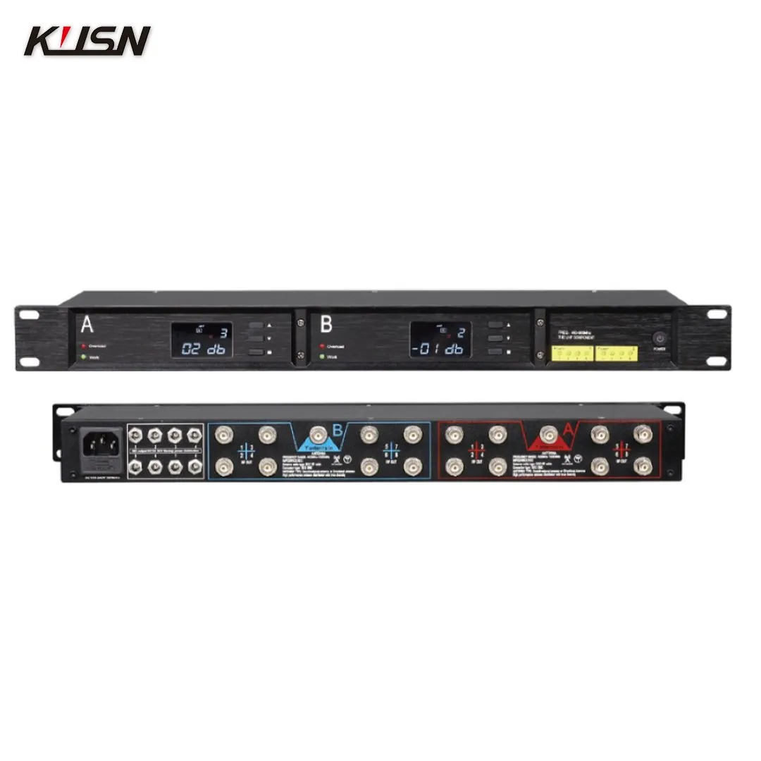 Divisor de antena de banda ancha para micrófono UHF UA80-A2001, 450-1000MHZ, Cables coaxiales direccionales de BNC-BNC de señal RF, 16 ranuras - imagen 2