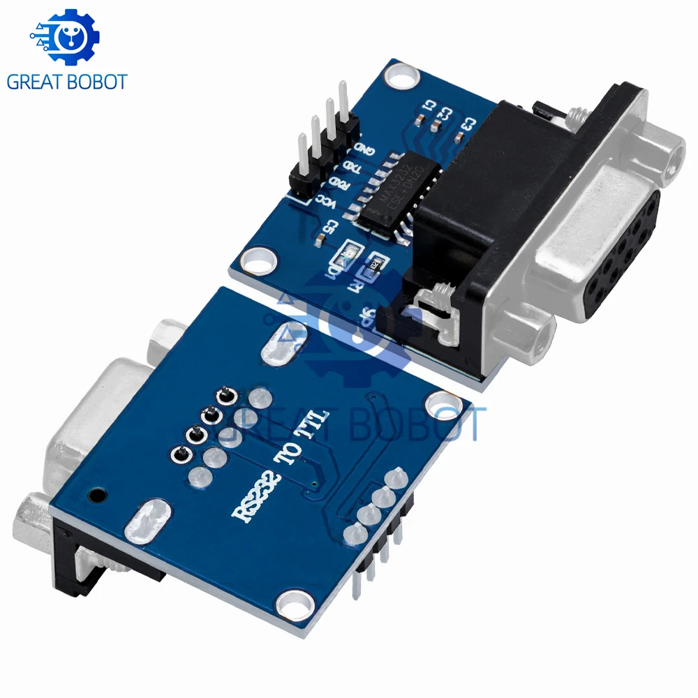 1 Uds MAX3232 RS232 a TTL módulo convertidor de puerto serie con conector DB9 MAX232 - imagen 5