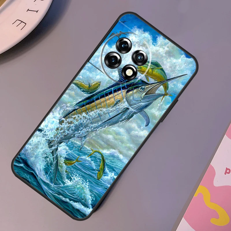 Funda de pintura Marlin azul para OnePlus Nord 5 CE 4 3 2 Lite N30 OnePlus 11 12 13 15 12R 13R 10T 13T 9 10 Pro - imagen 5