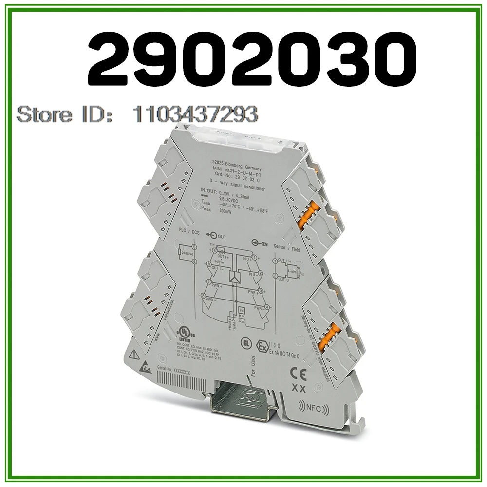 Nuevo MINI MCR-2-U-I4-PT 2902030   Acondicionador de señal de 3 vías 0V...10V 4mA...20mA para Phoenix