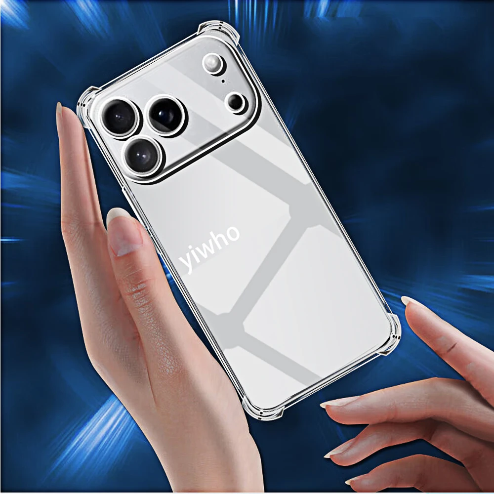 Funda de teléfono transparente suave de TPU para IPhone 17 Air 16e 14 15 16 Pro Max 16 11 12 13 MIni E Funda trasera transparente - imagen 5