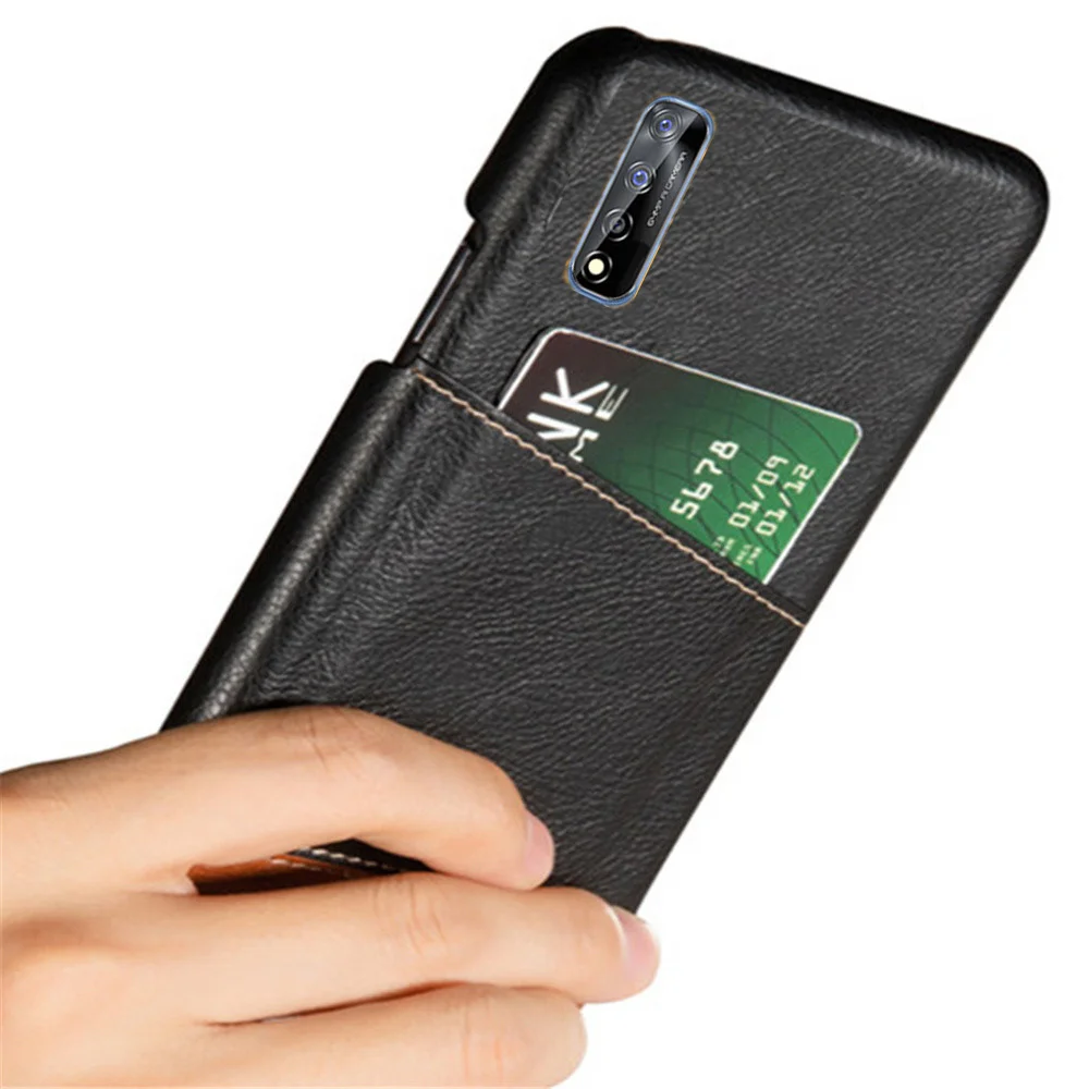 Para Realme Narzo 30 4G Funda de teléfono Funda Coque para Realme Narzo 30 5G Funda de empalme mixto PU Funda de cuero con tarjetero - imagen 3