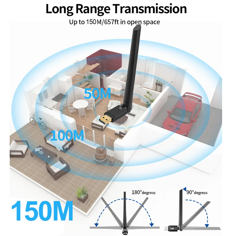 Adaptador USB Bluetooth 6,0 5,4 Dongle para PC ratón inalámbrico teclado música Audio receptor transmisor sin unidad para win 11/10/8 - imagen 4