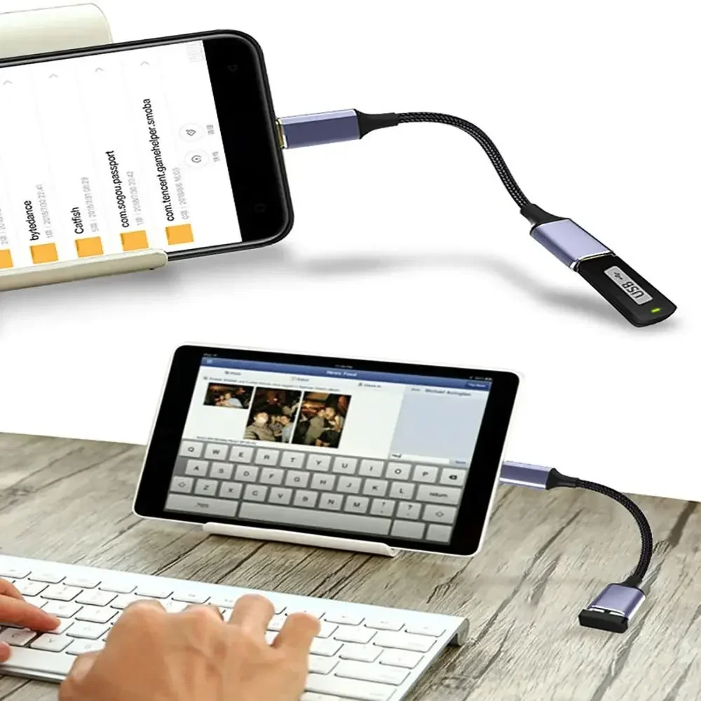 Cable profesional de alta velocidad tipo C a USB 3,0 A, macho a hembra, adaptador OTG para ordenador portátil, Cable de extensión para teclado y ratón de coche - imagen 3