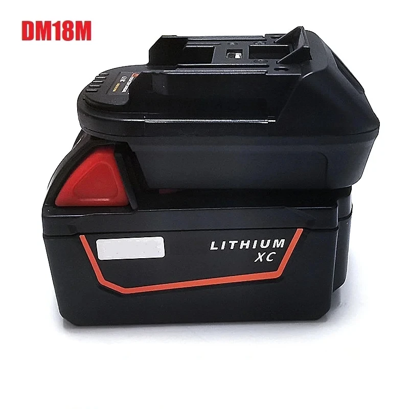 Convertidor de batería 2023 DM18M, adaptador de herramienta de cargador de iones de litio de 20V a 18V para baterías Milwaukee Makita Bl1830 Bl1850