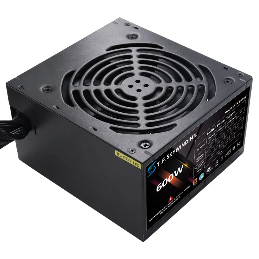 T.F.SKYWINDINTL 600W ATX PC fuente de alimentación para juegos 600w 80 PLUS psu activo PFC ATX fuente de alimentación de computadora - imagen 3