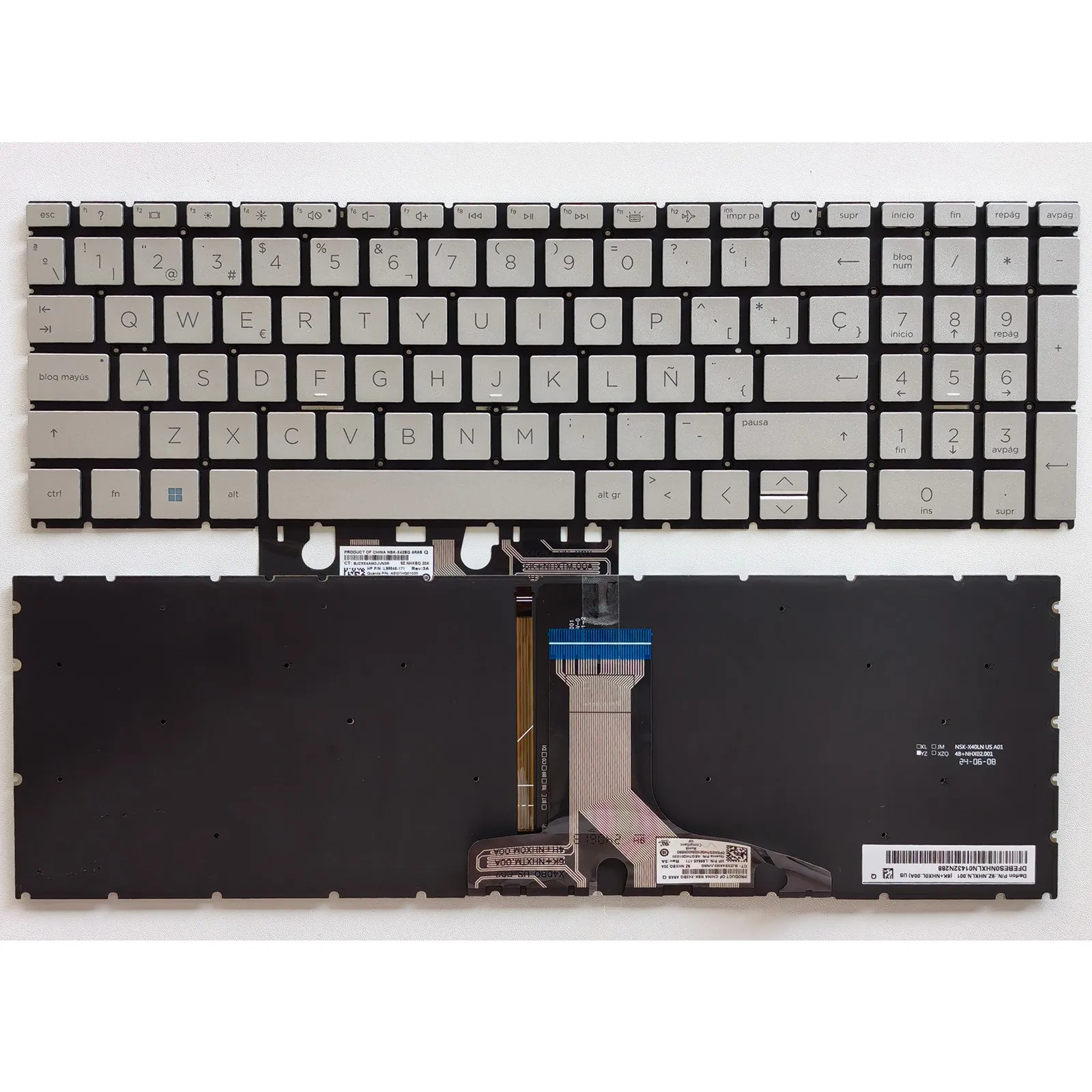 Diseño US RU SP para HP zbook15 PO Book Pro16 TPN-Q286 TPN-Q287 TPN-W161 15-FD 15-FC 16-ab teclado para ordenador portátil - imagen 3