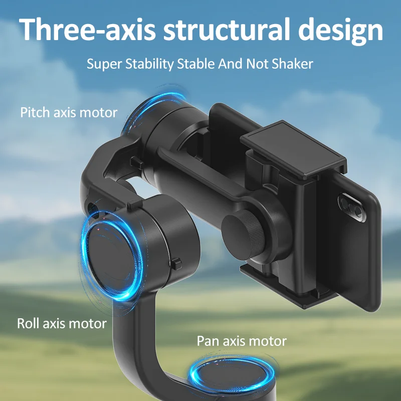 QAML F8 2025 cardán para teléfono de 3 ejes, antivibración, control remoto inalámbrico, carga USB-C, compatible con iPhone/Xiaomi/cámaras de acción, negro compacto. - imagen 4