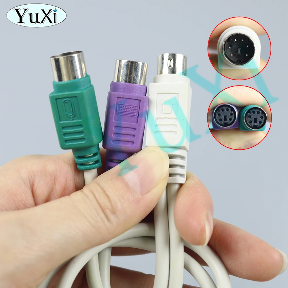 Convertidor de teclado y ratón PS2 PS/2, puerto U a puerto redondo PS/2 macho a 2 hembra, accesorios de conexión de ordenador, 1 ud. - imagen 5