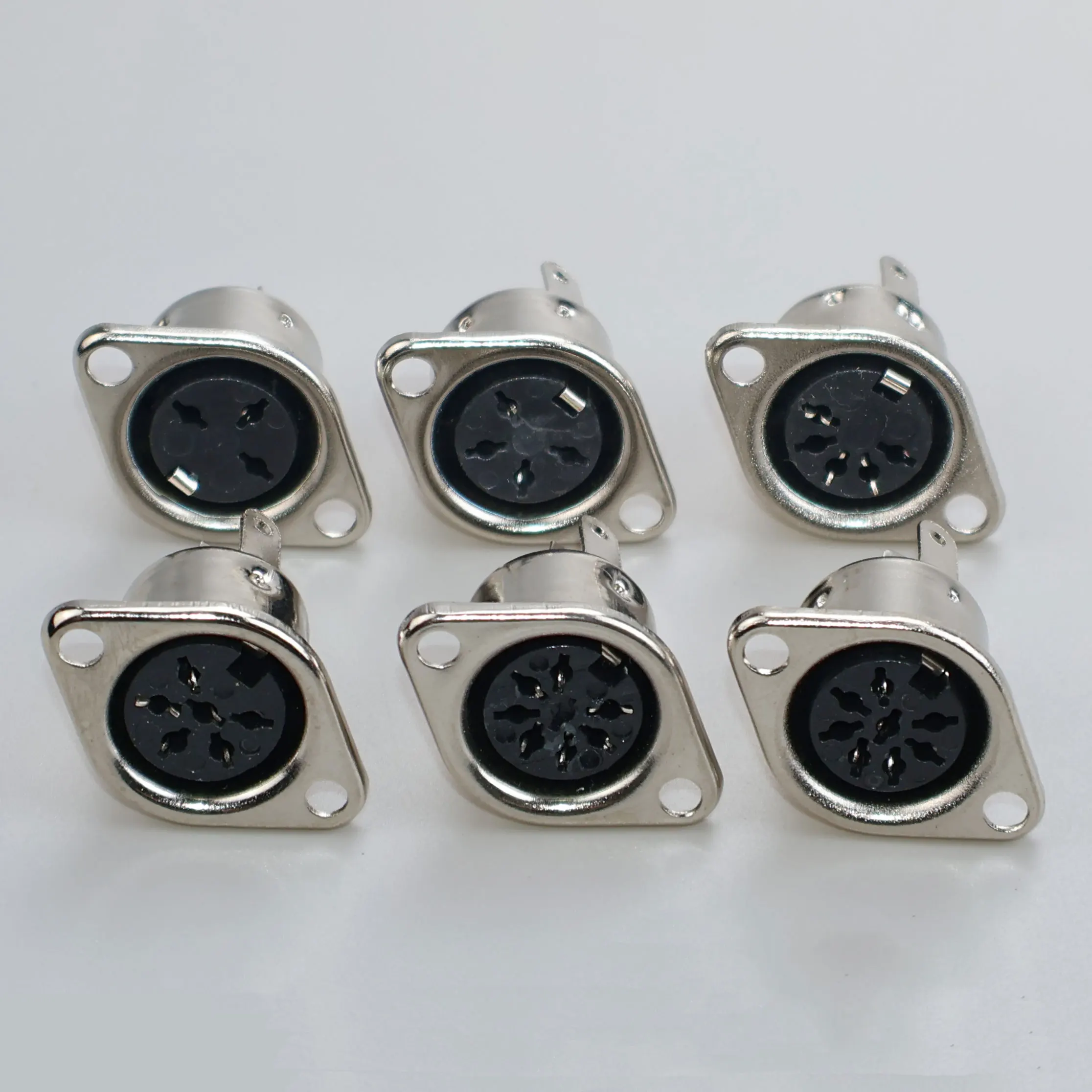 JCD 1-10 Uds adaptador de Audio DIN 3/4/5/6/7/8 Pin DIN macho hembra enchufe con mango de plástico conector de chasis de montaje en Panel - imagen 3