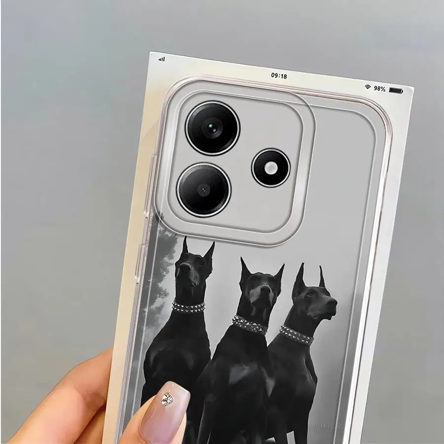 Cool Doberman funda de teléfono para Xiaomi Redmi Note 11 14 13 12 Pro Plus 10S 12S 10Pro 9 8 10Lite 11S transparente suave - imagen 4
