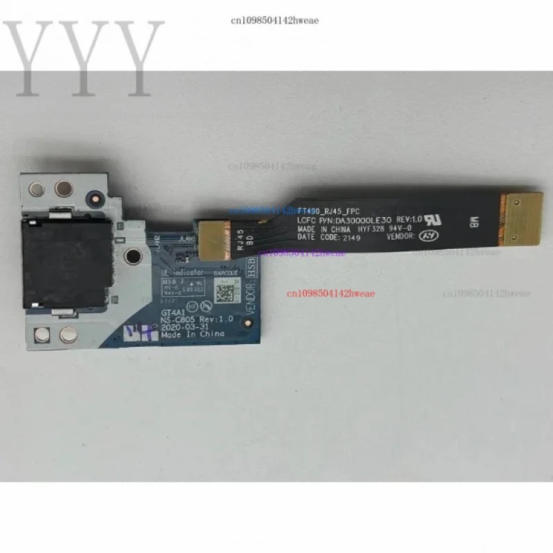 PARA LENOVO Thinkpad T14 Gen 1 2 P14s WLAN PLACA DE ETHERNET W CABLE NS-C805 5C50S73045