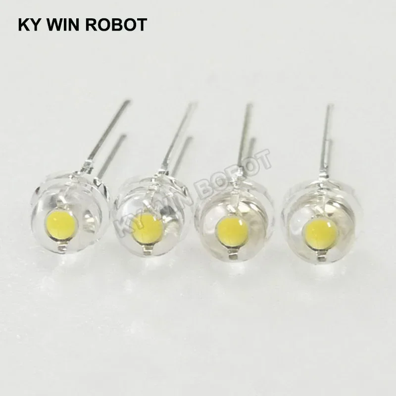 50 Uds. Diodo LED de sombrero de paja de 5mm blanco superbrillante 0,3 W 0,5 W 0,75 W F5 potencia 0,5 W diodo emisor de luz rojo amarillo verde azul cálido