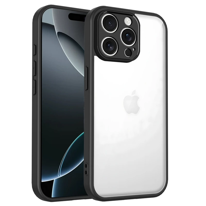 Funda de silicona transparente para Apple iPhone 17 16 15 14 13 12 11 XS Pro Max Air 7 8 Plus 16E PC trasera TPU parachoques cubierta a prueba de golpes - imagen 4