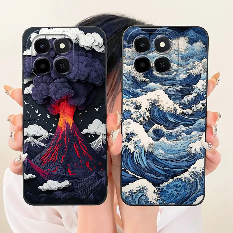 Nueva funda de teléfono de moda para Honor X6c fundas de silicona suave para HonorX6c X 6C 4G NIC-LX1 NIC-LX2 fundas a prueba de golpes parachoques