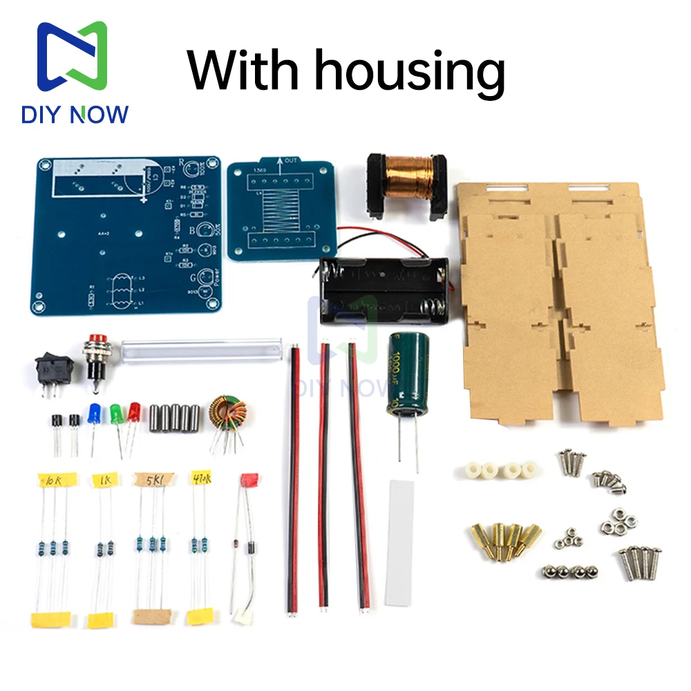 Kit de bricolaje electrónico de pistola de ferrocarril electromagnética de alto voltaje, módulo de refuerzo de bobina, placa de circuito, componentes de experimentos de práctica de soldadura - imagen 3