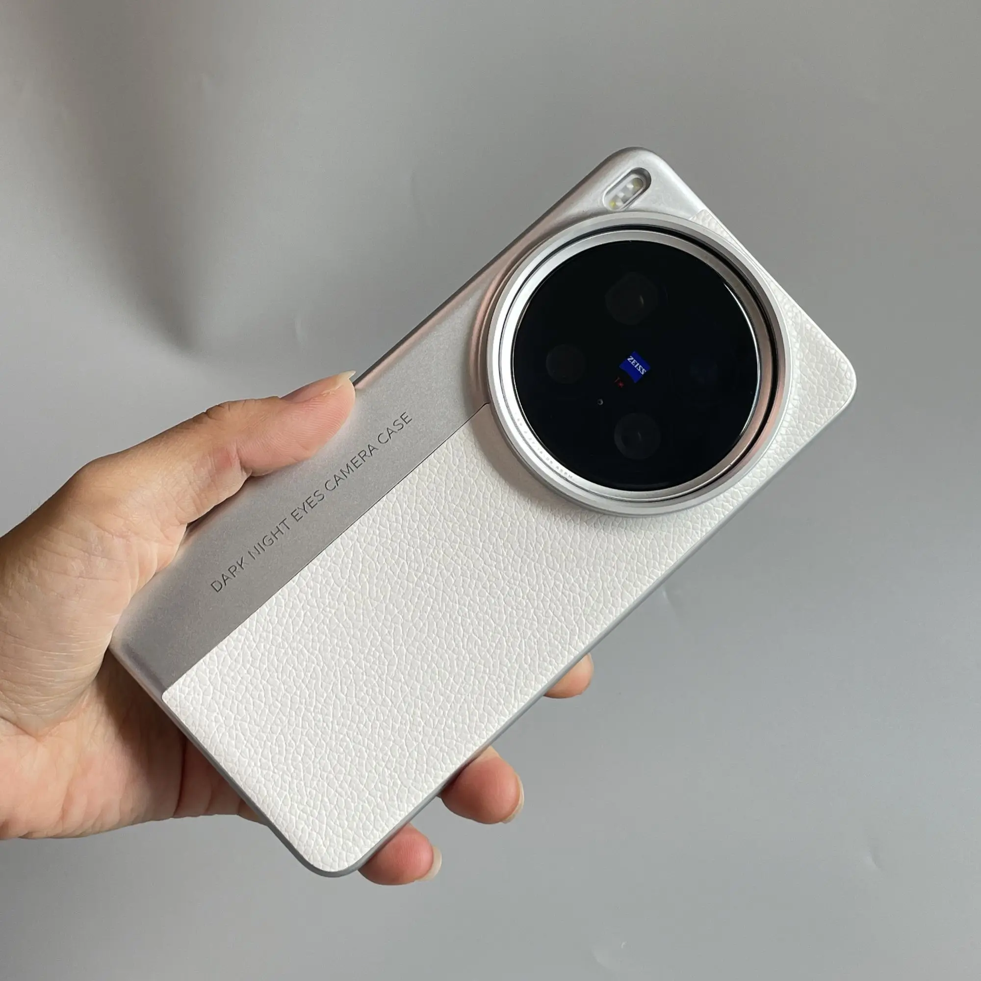 Para VIVO X300 Pro x300 funda minimalista patrón de lichi cuero galvanizado estilo cámara cubierta para Vivo X 300 parachoques a prueba de golpes - imagen 2