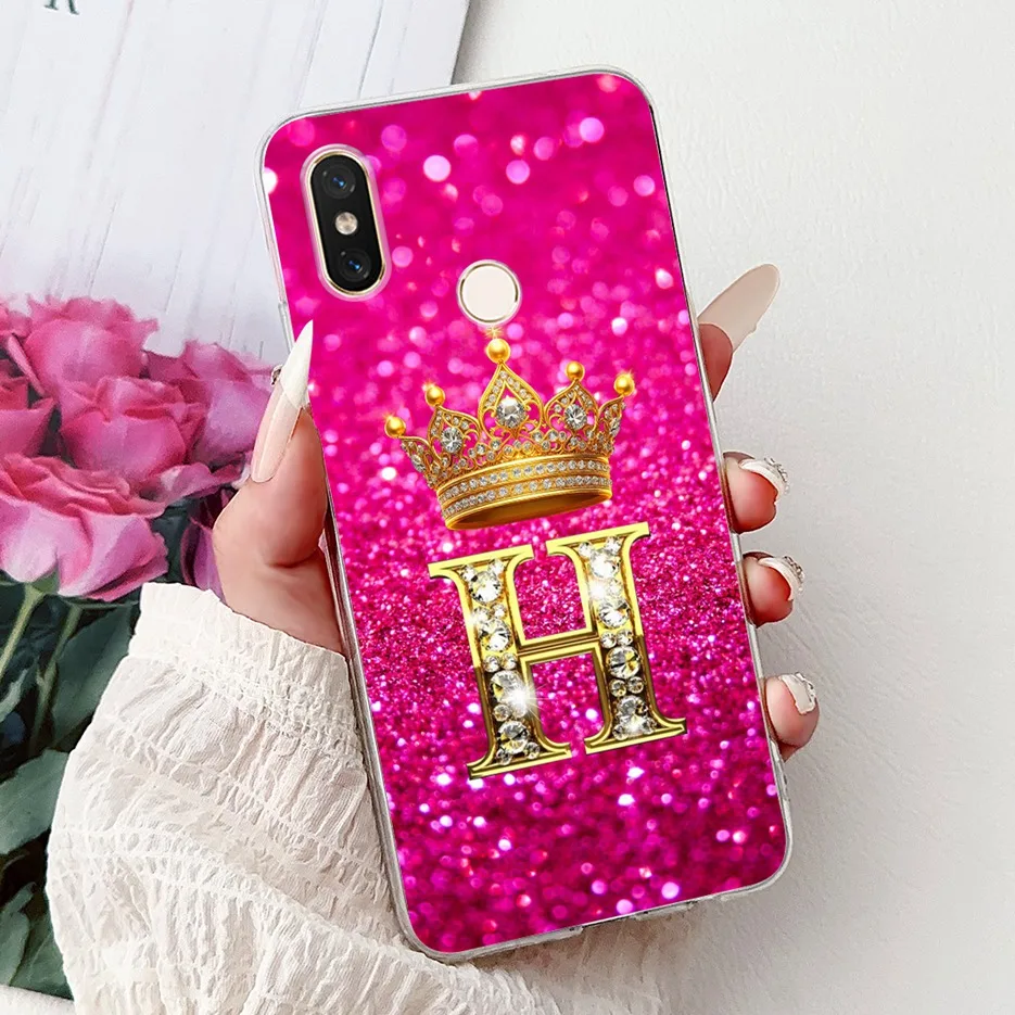 Para Xiaomi Mi 8 funda de lujo corona pareja letras cubierta de silicona suave funda de teléfono para Xiaomi Mi 8 Lite Mi8 8Lite funda trasera Fundas - imagen 3