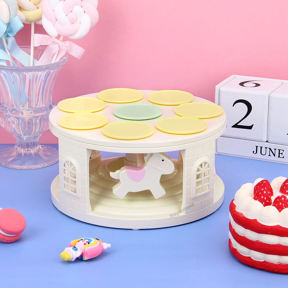 Nueva máquina rotativa automática de carrusel de 360 grados para postre y sushi, mesa giratoria para magdalenas y sushi, soporte de exhibición, máquina para cumpleaños y bodas - imagen 5