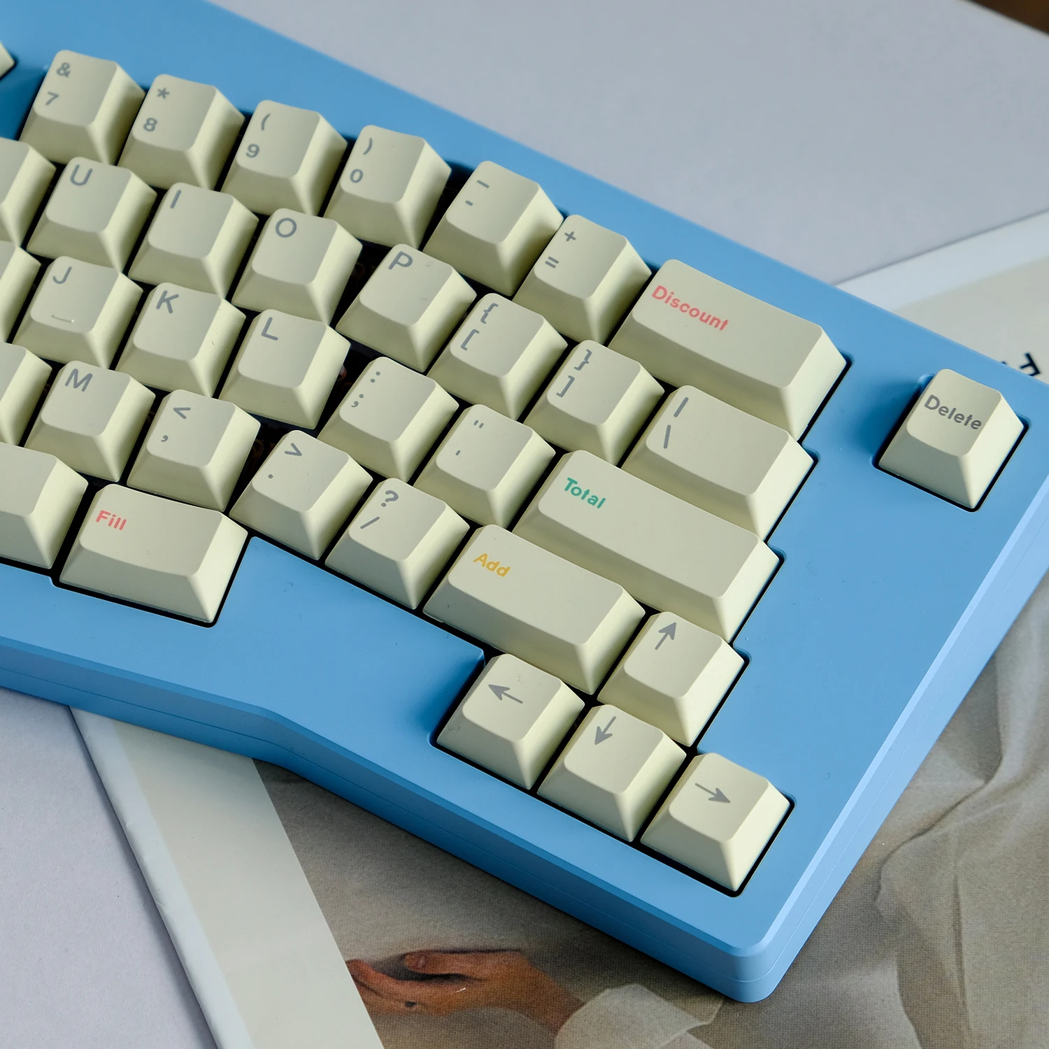 Juego de teclas GMK Fro.yo de 159 teclas, teclas de sublimación de tinte PBT para teclado mecánico Cherry MX Switch 2.25U 2.75U, espacio divisor - imagen 5
