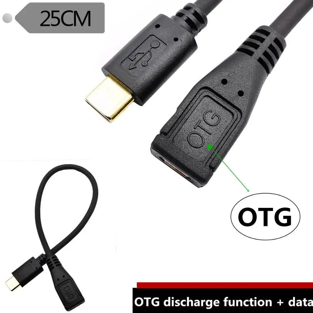 Adaptador de cable de conversión de datos de teléfono móvil, Adaptador tipo C macho a mini 5 pines hembra/micro 5P hembra, chapado en oro - imagen 2