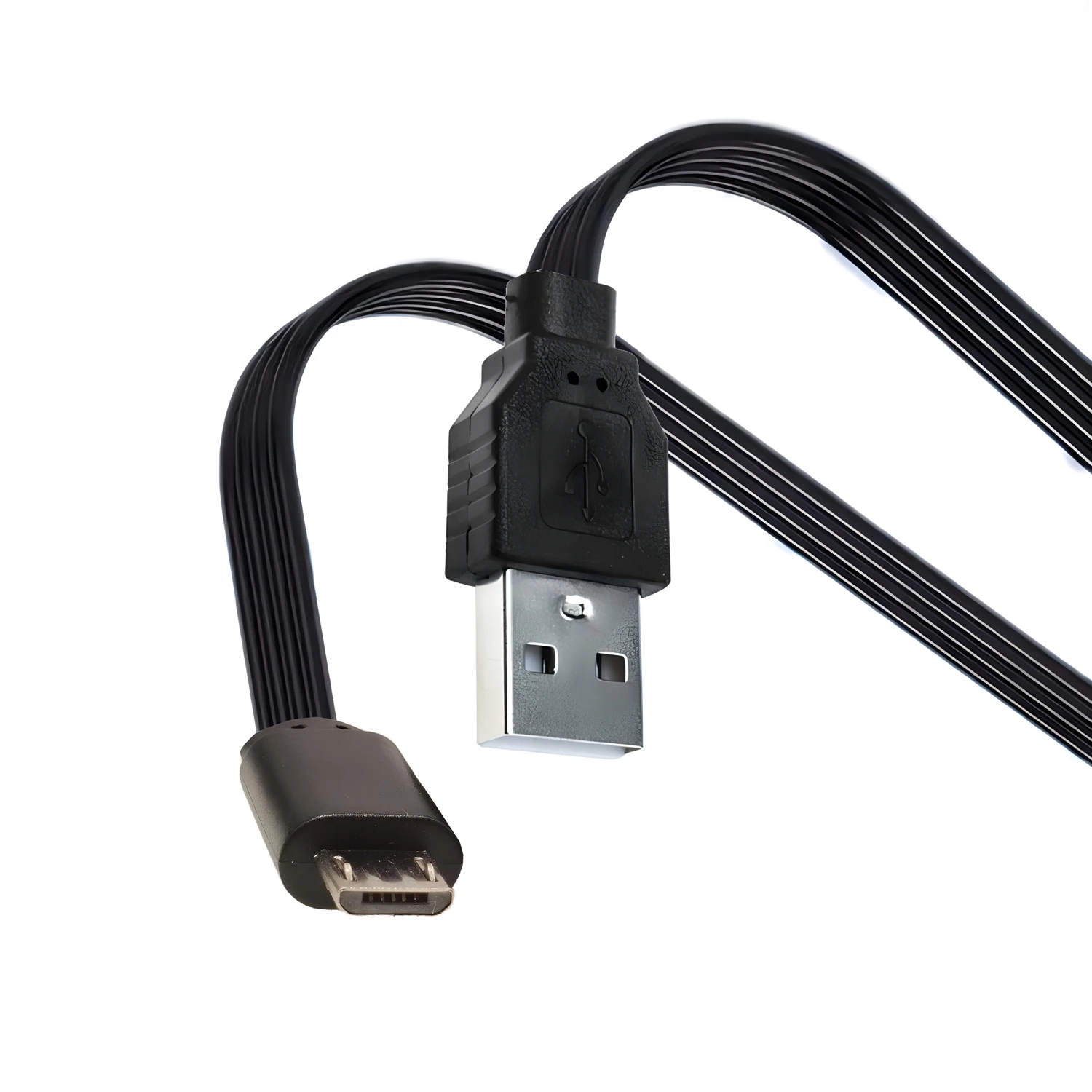 Oben, Unten, Enlaces, ángulo recto 90 °   USB Micro USB Stecker auf USB Stecker Kama Kabel 20cm 50cm Bamlette 5 pies 1m - imagen 5