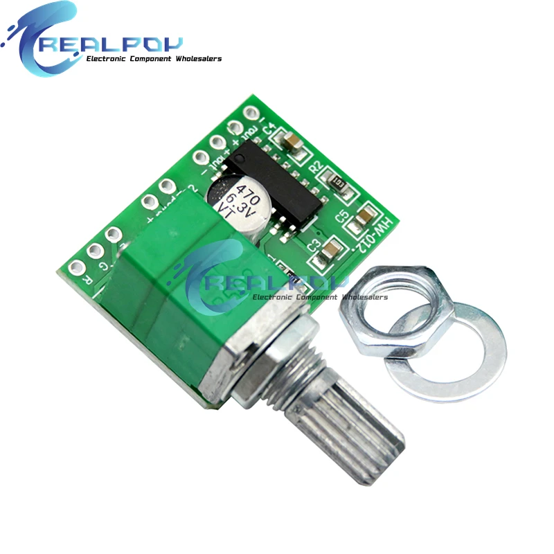 PAM8403 Placa amplificadora de audio de potencia de 5 V 2 canales 3 W W Control de volumen Alimentación USB - imagen 2