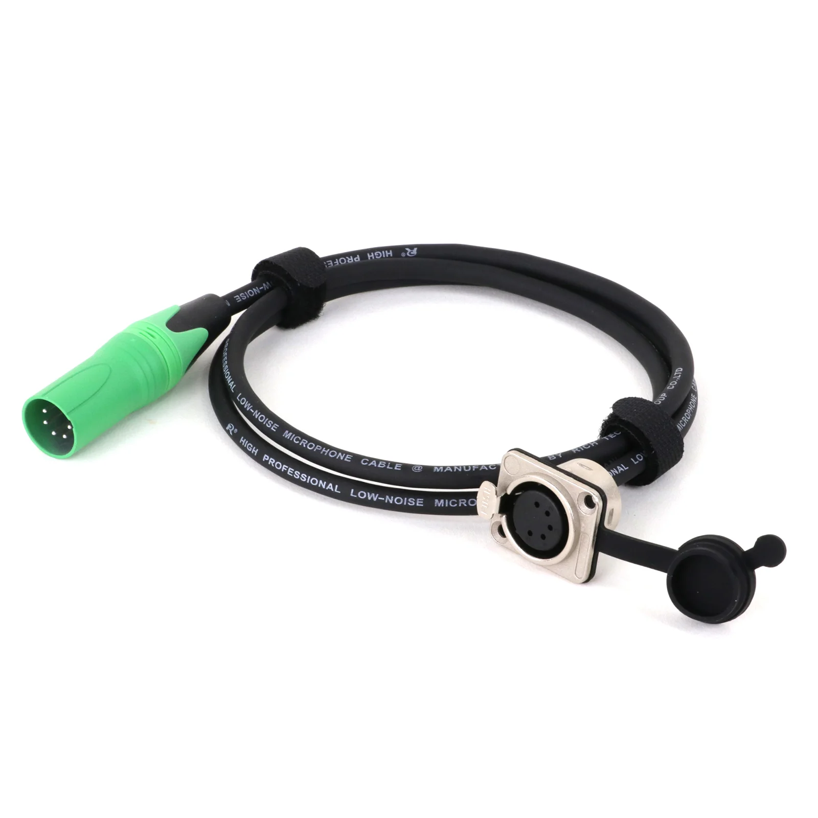 Montaje en Panel hembra XLR de 5 pines tipo D a conector macho XLR que pasa a través del Cable colorido, convertidor de paso XLR de 5 pines para micrófono - imagen 4