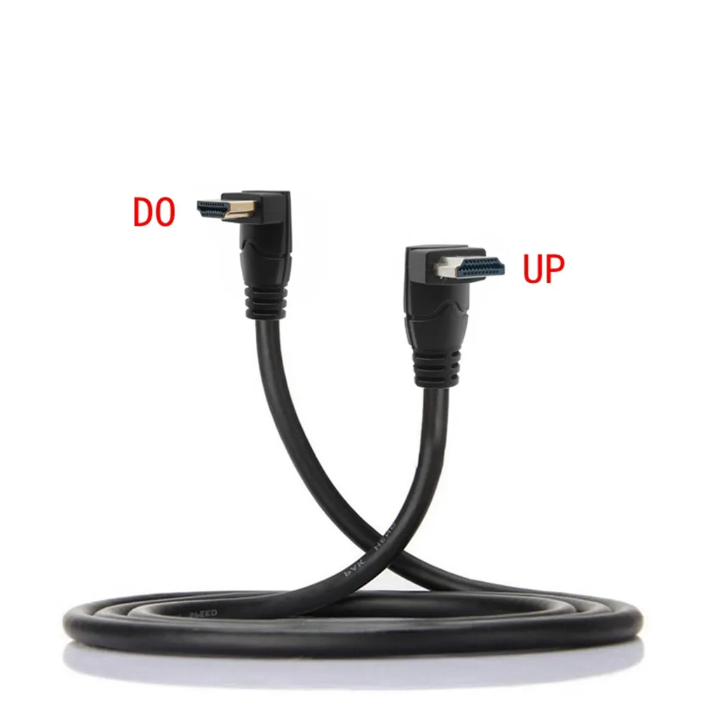 Chasis de cable de vídeo, cable HDMI de doble codo, cable de alta definición 4K de ángulo recto 2,0, computadora conectada al proyector de TV - imagen 2